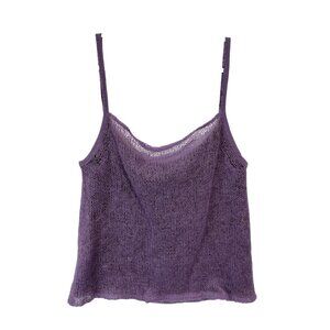 Vintage Bloomingdales Yes Camisole Tank Size Medium Sleeveless Purple Mohair NEW